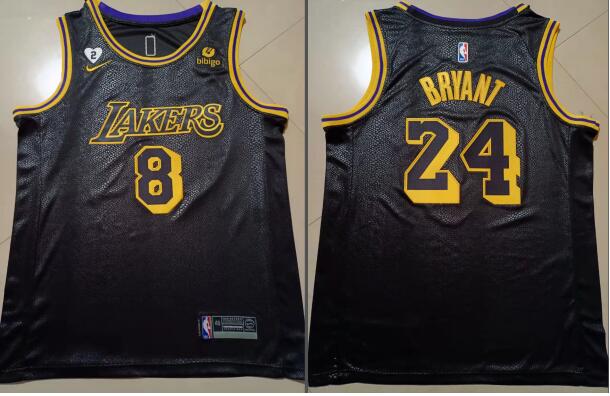 Men stitched Kobe Bryant jersey front 8 back 24