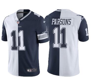 Men's Dallas Cowboys #11 Micah Parsons Split 2021 stiched Football Jersey