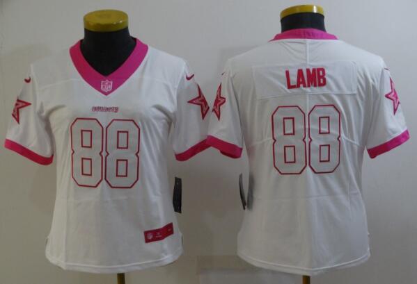 Women Dallas Cowboys #88 CeeDee Lamb white Stitched NFL Nike Limited Jersey