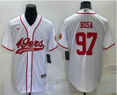 Men's San Francisco 49ers #85 George Kittle White Stitched Cool Base Nike Baseball Jersey