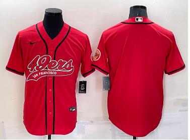 Men's San Francisco 49ers Blank Red Stitched MLB Cool Base Nike Baseball Jersey