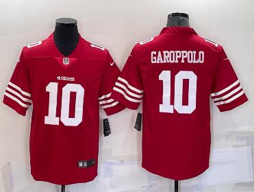 Men's San Francisco 49ers #10 Jimmy Garoppolo 2022 New Red Vapor Untouchable Limited Stitched Jersey