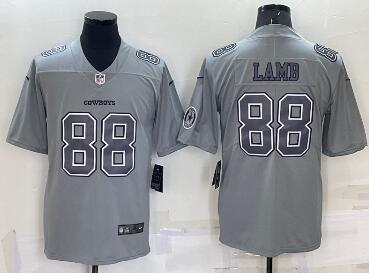 Men's Dallas Cowboys #88 CeeDee Lamb LOGO Grey Atmosphere Fashion 2022 Vapor Untouchable Stitched Nike Limited Jersey