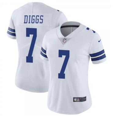 Women's Dallas Cowboys #7 Trevon Diggs White Vapor Untouchable Limited Stitched Jersey(Run Small)