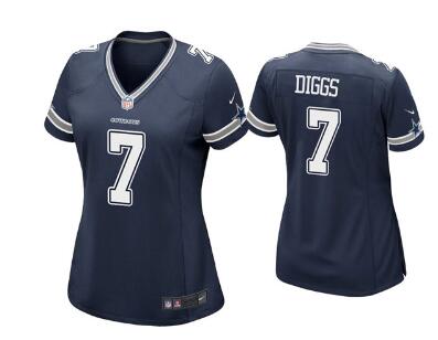 Women's Dallas Cowboys #7 Trevon Diggs Navy Vapor Untouchable Limited Stitched Jersey(Run Small)