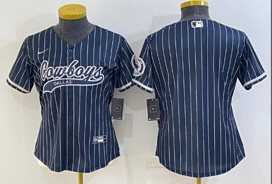 Dallas Cowboys women's  Stitched Baseball Jersey