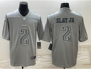 Men's Philadelphia Eagles #2 Darius Slay JR Gray Atmosphere Fashion Stitched Jersey