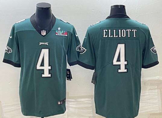 Men's Philadelphia Eagles #4 Jake Elliott Limited Green Super Bowl LVII Vapor Jersey