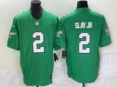 Men's Philadelphia Eagles #2 Darius Slay JR Green 2023 F.U.S.E. Vapor Untouchable Stitched Football Jersey