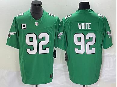 Men's Philadelphia Eagles #92 Reggie White Green 2023 F.U.S.E. Vapor Untouchable Stitched Football Jersey