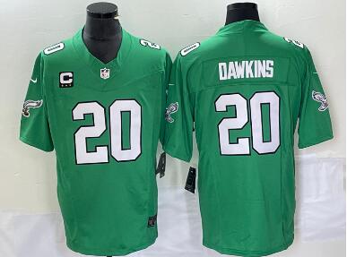 Men's Philadelphia Eagles #20 Brian Dawkins Green 2023 F.U.S.E. Vapor Untouchable Stitched Football Jersey