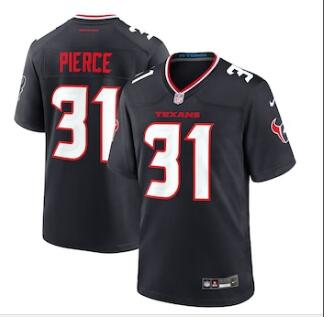 Men's Nike Dameon Pierce Navy Houston Texans stitched Jersey