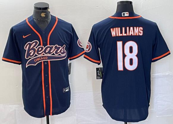 Chicago Bears #18 Caleb Williams White Men's stitched jersey