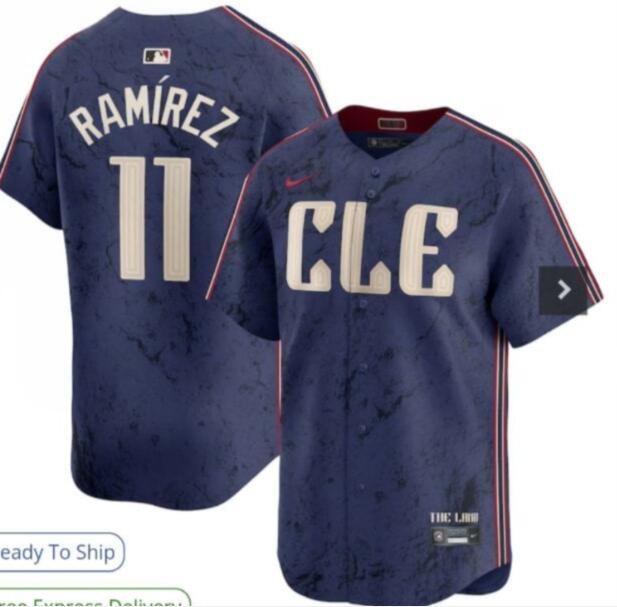 Men's Cleveland Guardians José Ramírez Nike Navy 2024 City Connect Limited Jersey