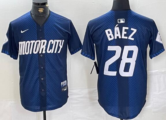 Men's Detroit Tigers Javier Baez Nike Navy 2024 City Connect Limited Jersey