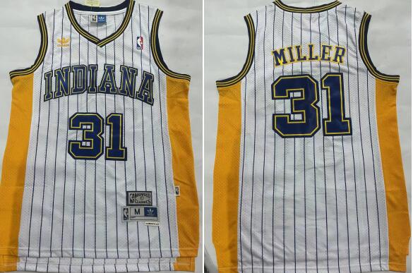 Men Indiana Pacers #31 Reggie Miller Stitched Jersey