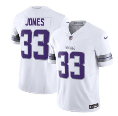 Men's Minnesota Vikings #33 Aaron Jones White F.U.S.E. Winter Warrior Limited Football Stitched Jersey