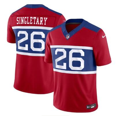 Men's New York Giants #26 Devin Singletary Century Red Alternate Vapor F.U.S.E. Limited Football Stitched Jersey