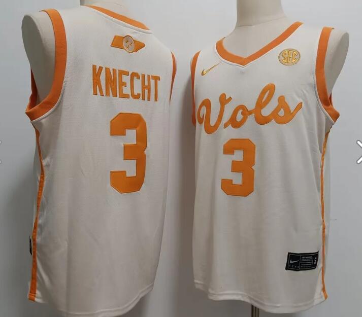 Men's Tennessee Volunteers #3 Natural Dalton Knecht  jersey