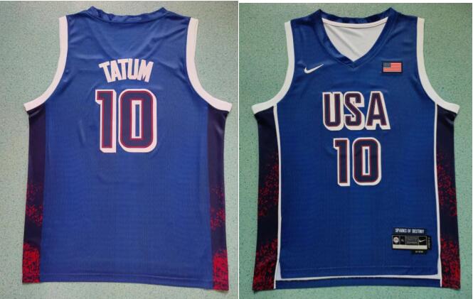 Nike Jayson Tatum Navy Men's USA Basketball 2024 Swingman Player Jersey