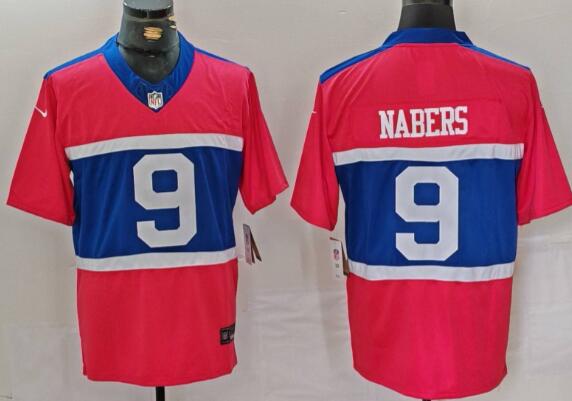 Men's New York Giants #9 Malik Nabers Century Red Alternate Vapor F.U.S.E. Limited Football Stitched Jersey