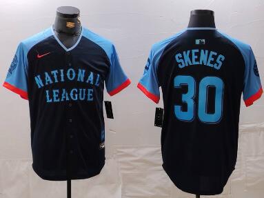 Men's Pittsburgh Pirates #30 Paul Skenes Navy 2024 All Star Limited Stitched Jersey