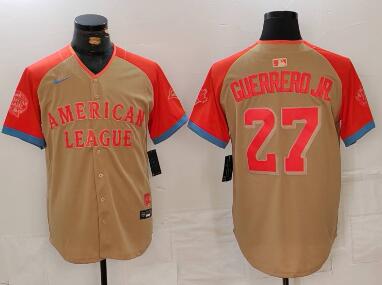 Men's Toronto Blue Jays #27 Vladimir Guerrero Jr Cream 2024 All Star Limited Stitched Jersey