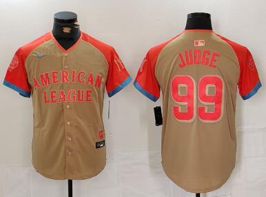 Men's American League #99 Aaron Judge Cream 2024 All-Star Limited Stitched Baseball Jersey