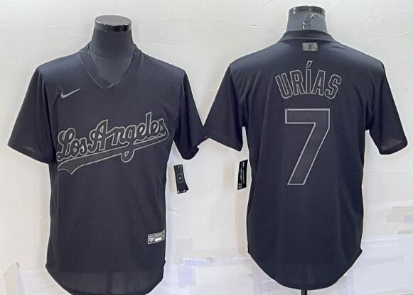 Men's Los Angeles Dodgers #7 Julio Urias Stitched Jersey Black