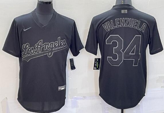 Mens Los Angeles Dodgers #34 Toro Valenzuela Stitched Jersey