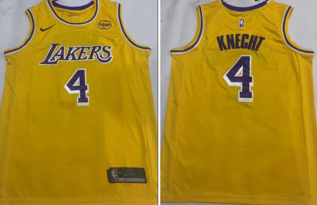 Men's Los Angeles Lakers Dalton Knecht 4   stitched Jersey