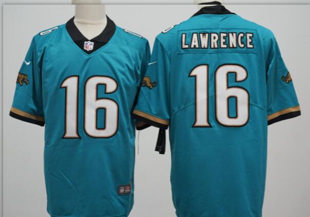 Men's Jacksonville Jaguars #16 Trevor Lawrence Teal 2024 stitched jersey