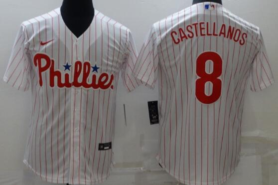 Men's Philadelphia Phillies Nick Castellanos Nike White Replica Player   Jersey