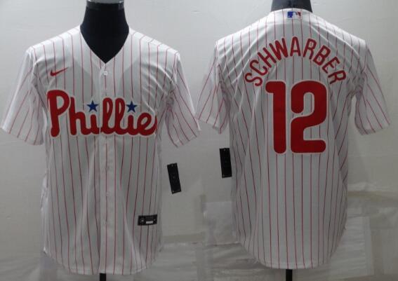 Men's Philadelphia Phillies #12 Kyle Schwarber   Stitched Cool Base Nike Jersey