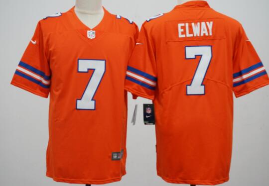 Men's Nike John Elway Orange Denver Broncos Retired Player stitched Jersey