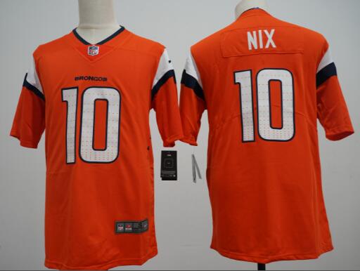 Men's Denver Broncos #10 Bo Nix Orange 2024   Vapor Limited Football Stitched Jersey