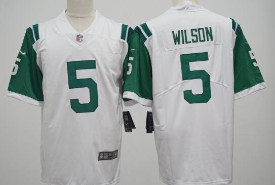 men's New York Jets #5 Garrett Wilson Vapor Football Stitched Jersey