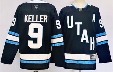 Men's Utah Hockey Club #9 Clayton Keller Navy Stitched Jersey