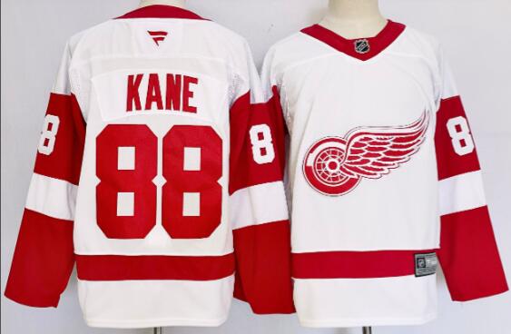 Men's Detroit Red Wings Patrick Kane  white stitched Jersey