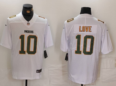 Men's Green Bay Packers #10 Jordan Love White Fashion Vapor Limited Stitched Jersey