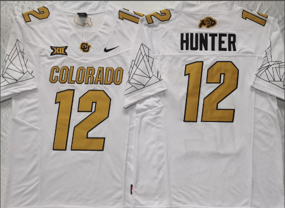 Men’s Colorado Buffaloes #12 Travis Hunter College Football Jersey