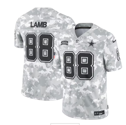 Men's Dallas Cowboys #88 CeeDee Lamb 2024 Arctic Camo Salute To Service Limited Stitched Football Jersey