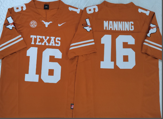 New men's Texas Longhorns #16 Arch Manning  Stitched Jersey