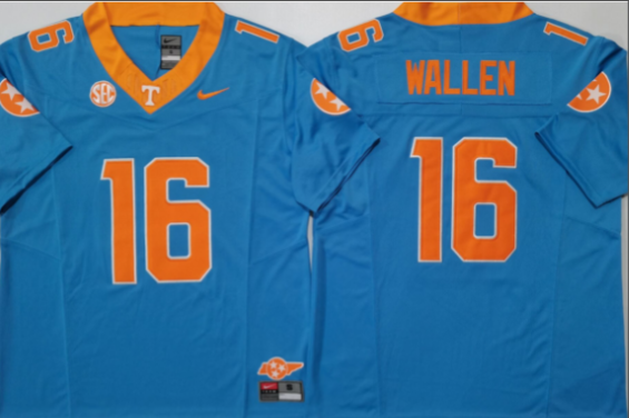 New Men's Tennessee Volunteers #16 Morgan Wallen stitched jersey