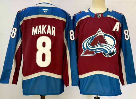 New fanatics Men's Colorado Avalanche  #8 Cale Makar  stitched Jersey