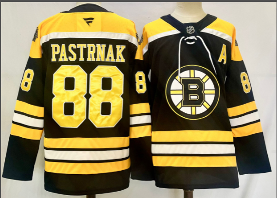 Men's New Fanatics Boston Bruins #88 David Pastrnak Black   Stitched Jersey