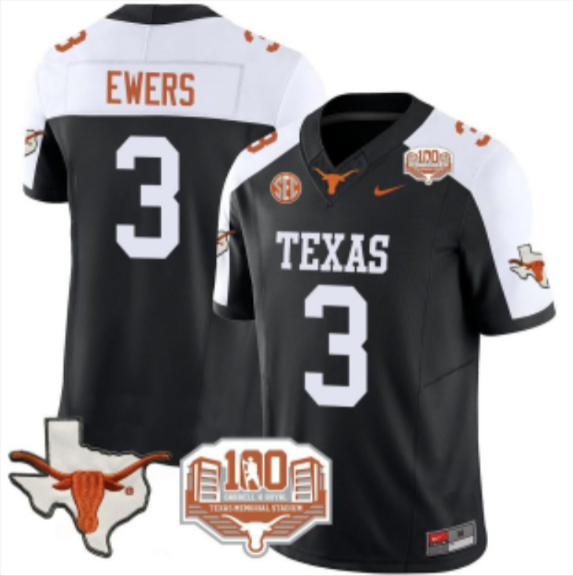 fshion Texas Longhorns #3 EWERS Men's Jersey