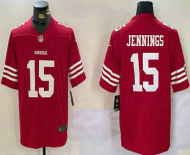 Men's San Francisco 49ers #15 Jauan Jennings Red Vapor Untouchable Limited Stitched Jersey