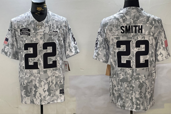 Men's Minnesota Vikings #22 Harrison Smith Camo Stitched  Jersey