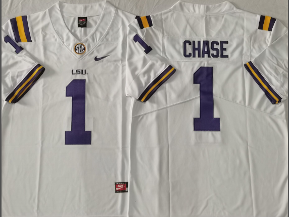 Men's Ja'Marr Chase LSU Tigers Nike Player  Jersey